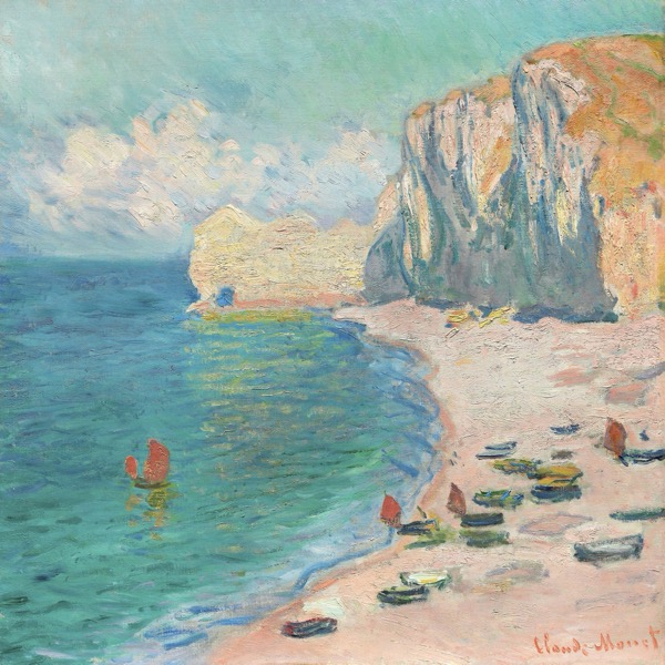 The Beach and the Falaise d'Amont - Claude Monet