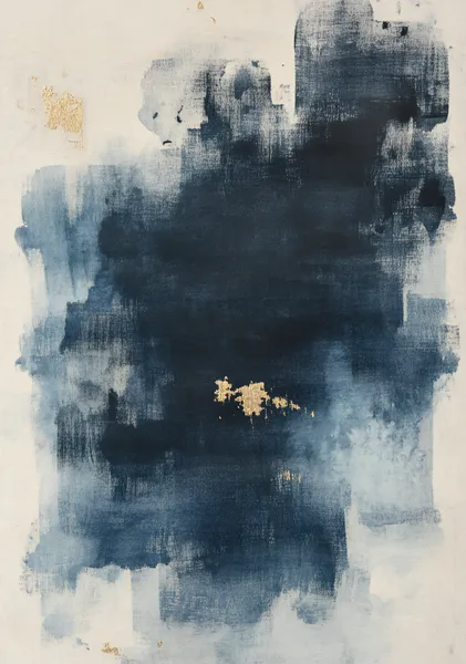 NAMI -波‐ Indigo Smoke No.2  Modern Japandi Mist Print, Minimalist Zen Decor - Ck