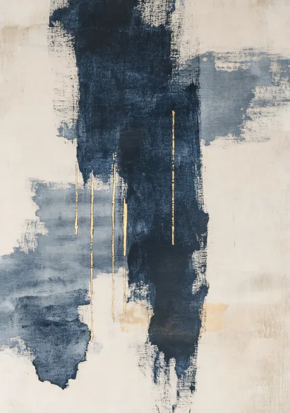 NAMI -波‐ Indigo Tide No.1  Minimalist Zen Navy Print, Calming Modern Decor - Ck