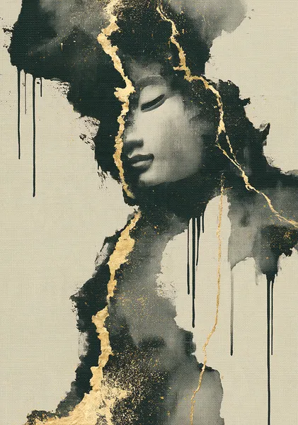 SUMI-墨- Serene Buddha No.2 - Ck