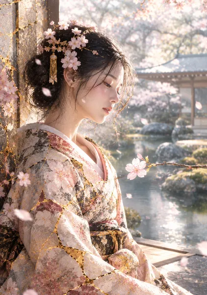 金継ぎ桜庭園の麗人 - KINTSUGI LUMI