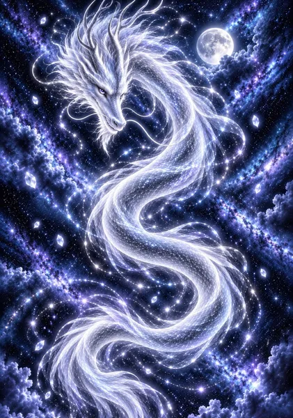 銀龍 ― 直感と魂の記憶 ―  Silver Dragon – Intuition and Soul Memory - 泊真理子