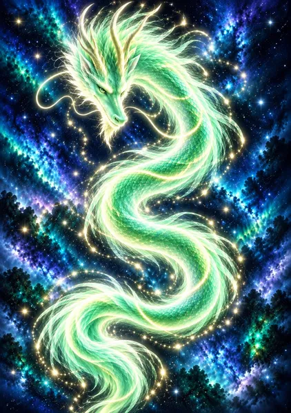 緑龍 ― 癒しと成長 ―  Green Dragon – Healing and Growth - 泊真理子