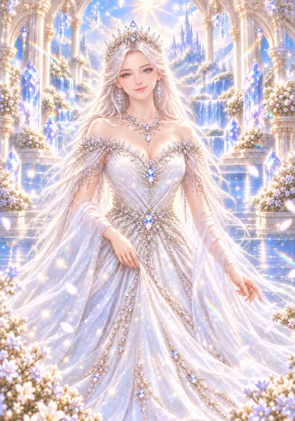 レムリアの女王アイリス ― 愛とクリスタルの光   Iris, Queen of Lemuria – Light of Love and Crystal - 泊真理子
