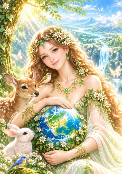 レムリア 大地の女神ガイア ― 大地の懐で安らいで   Gaia, Lemurian Goddess of the Earth – Rest in the Embrace of the Earth - 泊真理子
