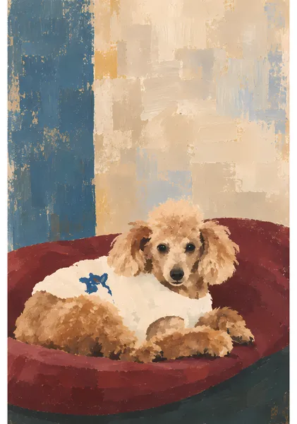 COMPANION 07 — Nest | Poodle Wall Art Print - Ritsuko Nishimura | KINARI