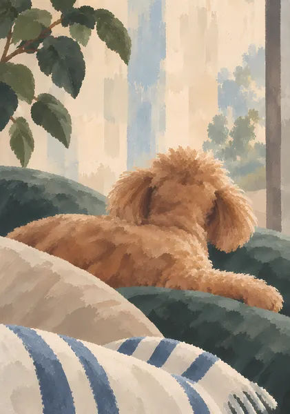COMPANION 02 — Repose | Modern Dog Wall Art - Ritsuko Nishimura | KINARI