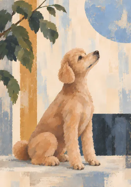 COMPANION 03 — Wonder | Abstract Poodle Art Print - Ritsuko Nishimura | KINARI