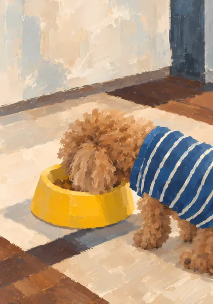 COMPANION 06 — Supper | Abstract Dog Art Print - Ritsuko Nishimura | KINARI