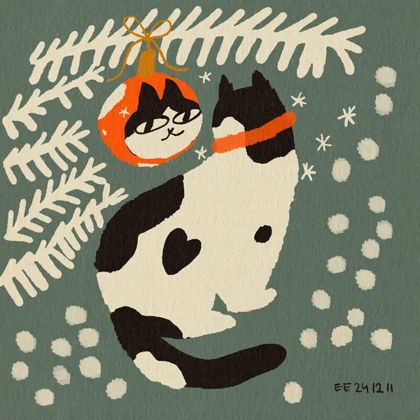 Christmas Kitten - Enikő Eged