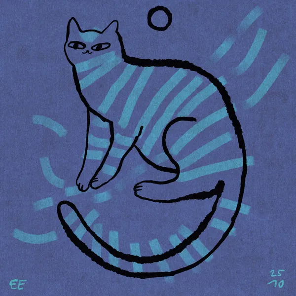 Blue Striped Cat No. 2 - Enikő Eged