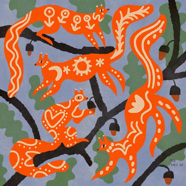 Folk Squirrels No. 2 - Enikő Eged