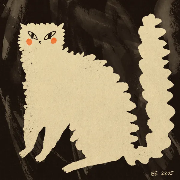 Angry White Cat - Enikő Eged