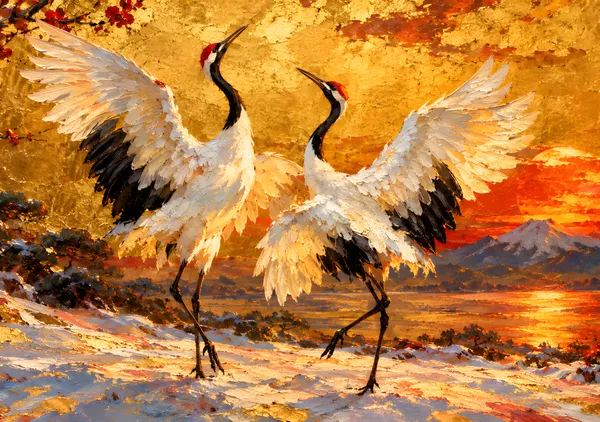 Dance of Fortune: Golden Cranes - HIRUHA