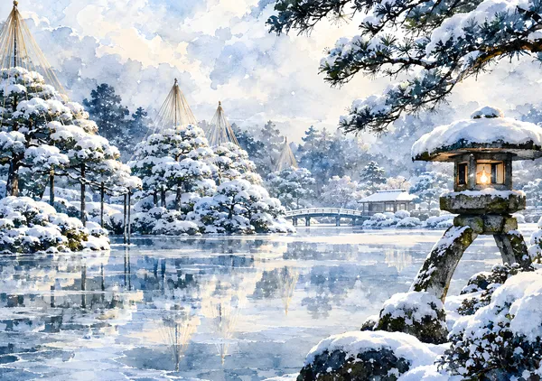 Silent Winter at Kenrokuen - HIRUHA
