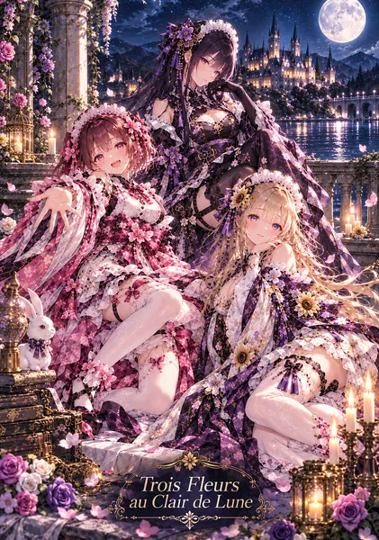 月明かりの下、三つの華 - Mirei