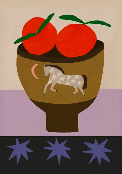 Oranges in vase - Sophie Deller