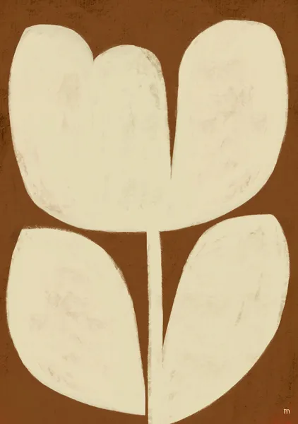 big flower on tan - marco marella