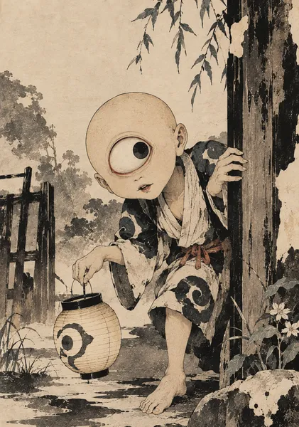 Hitotsume-Kozo — Japanese Yokai Art - NATSUKASHI
