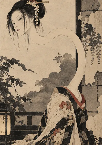 Rokurokubi — Japanese Yokai Art - NATSUKASHI