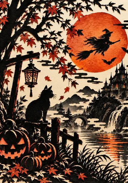 Moonlit Halloween in Japan - NATSUKASHI