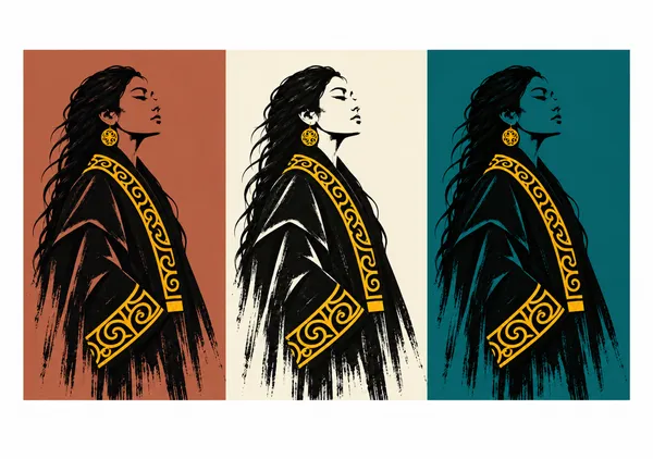 Quiet Strength — Ainu Woman Triptych｜静かな強さ — アイヌの女性・三色の肖像 - NATSUKASHI
