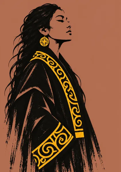 Quiet Strength — Ainu Woman in Terracotta｜静かな強さ — アイヌの女性・テラコッタ - NATSUKASHI