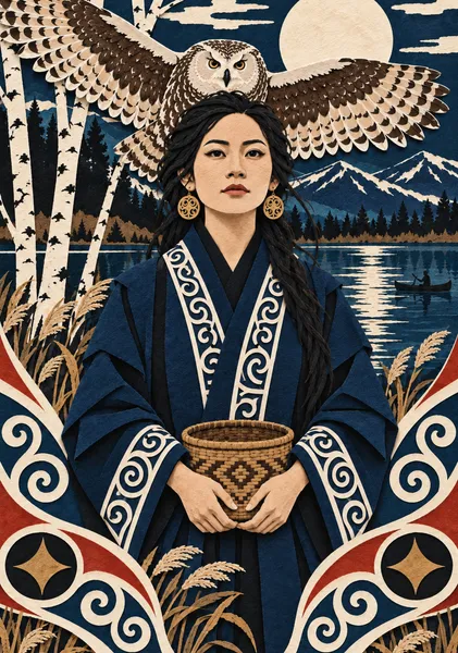 Spirit of the North | Ainu-Inspired Hokkaido Art - NATSUKASHI