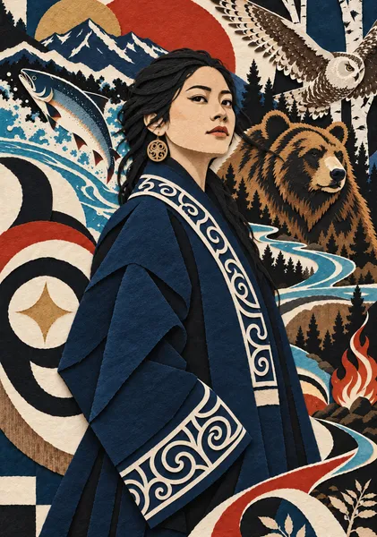 Spirit of Hokkaido — Ainu-Inspired Kiri-e - NATSUKASHI