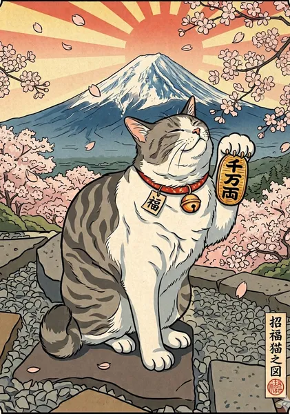 Spring Lucky Cat - A_Z