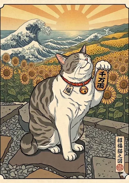 Summer Lucky Cat - A_Z