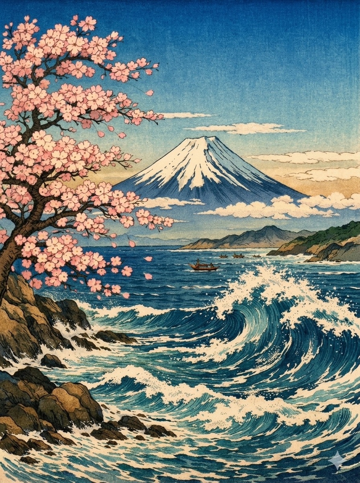 赤富士 — Red Fuji by A_Z | PosterCircus