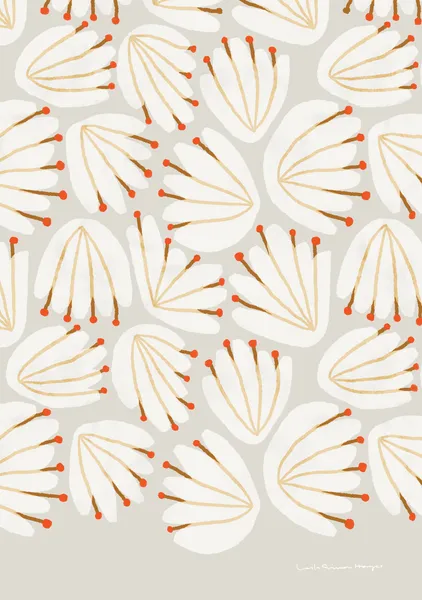 Translucent Floral, white  - Leila Simon Hayes