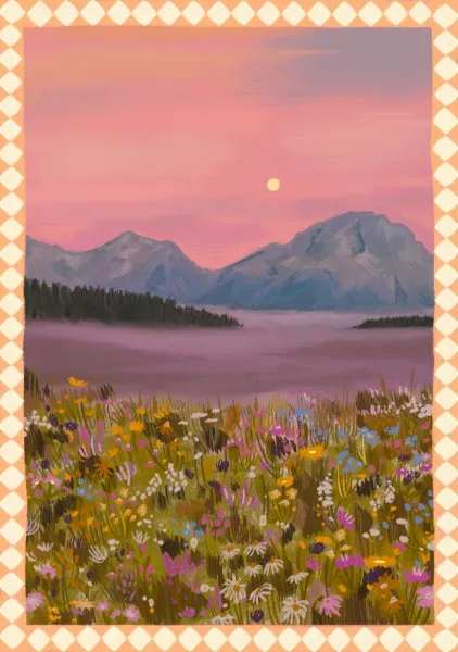 Floral Fields at Dusk - Sophia Sky