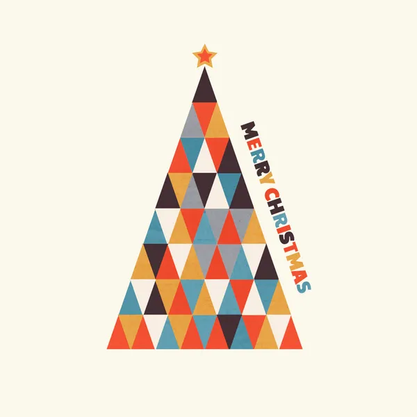 Geometric Christmas Tree – Retro Mid Century Holiday Print - ShowMeMars