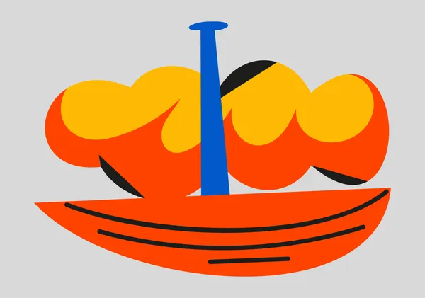 Abstract Boats colorful illustration - Pablo Ferreira