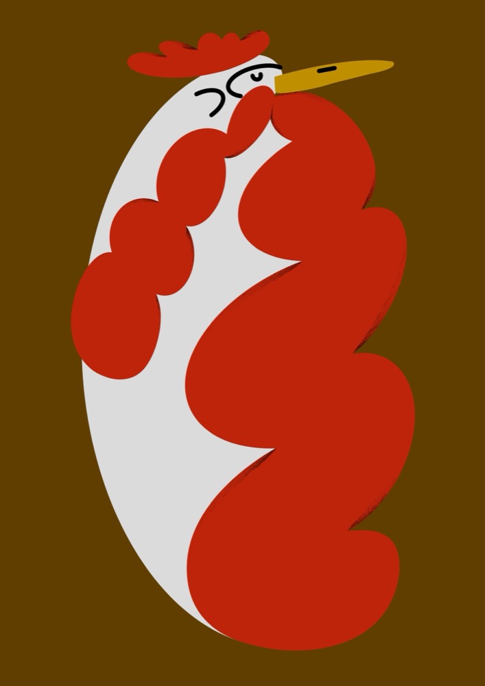 Dark brown rooster - Pablo Ferreira