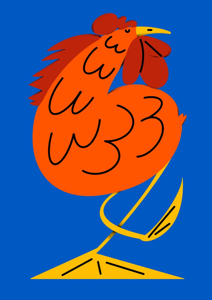 Blue rooster - Pablo Ferreira