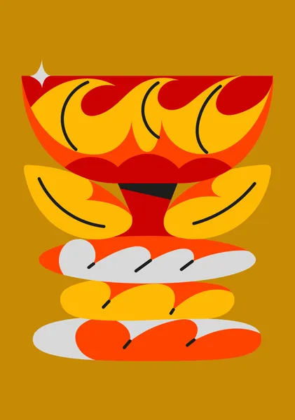 Abstract Colorful Plants and Flowers Illustration - Pablo Ferreira