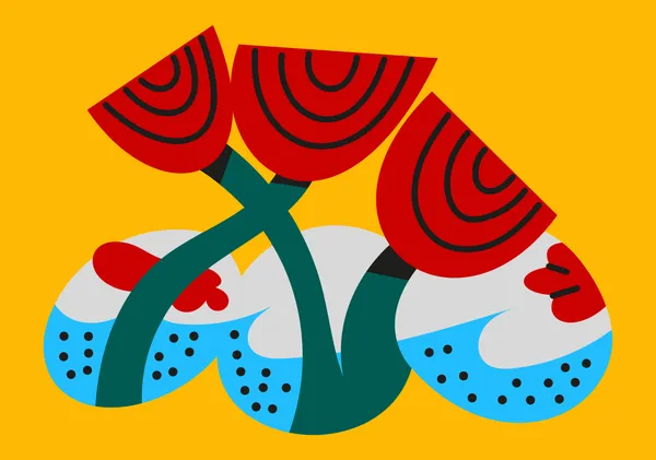 Abstract Colorful Plants and Flowers Illustration - Pablo Ferreira