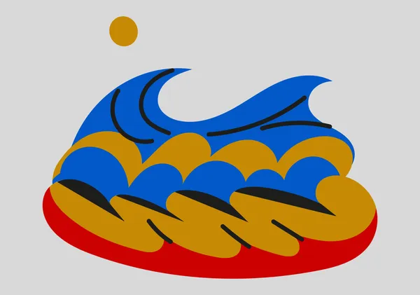 Abstract Colorful Ocean Waves Illustration	 - Pablo Ferreira