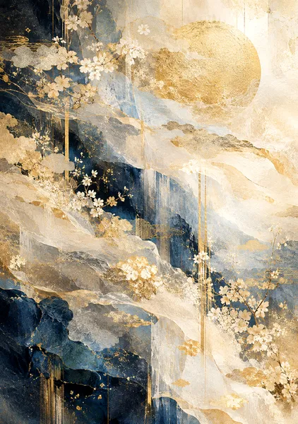 紺碧の月華と夜桜 - DaVince