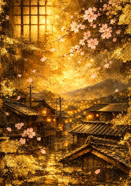 黄金の宿場町と夜桜 - DaVince