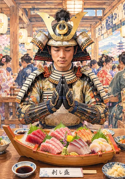 豪華舟盛りに捧ぐ感謝　Gratitude Offered to a Feast of Sashimi - 日本の風