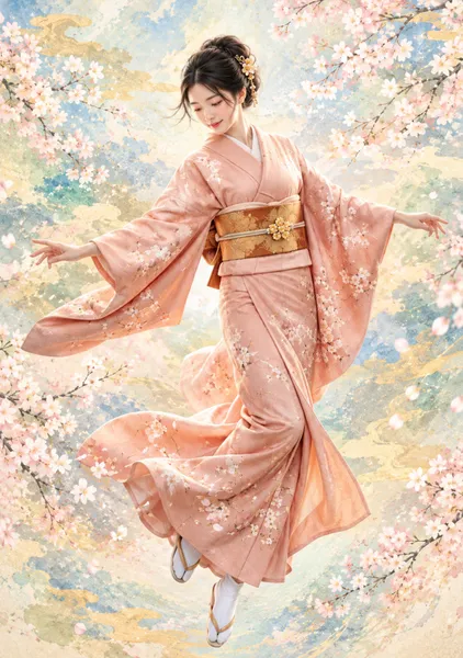 桜吹雪　Cherry Blossom Shower - 日本の風
