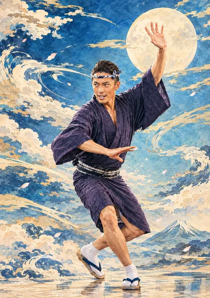 風をまとう男の躍動　Dynamics of a Man Riding the Wind - 日本の風