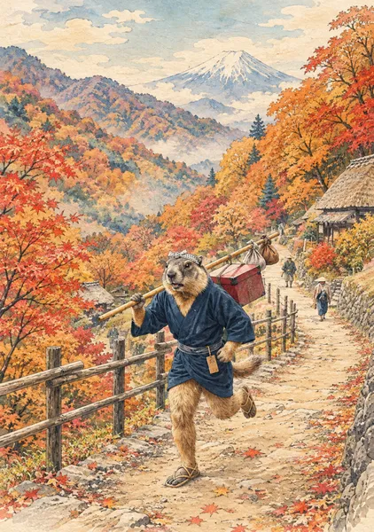 引き締まったマーモット　The Fit Marmot Courier - 日本の風