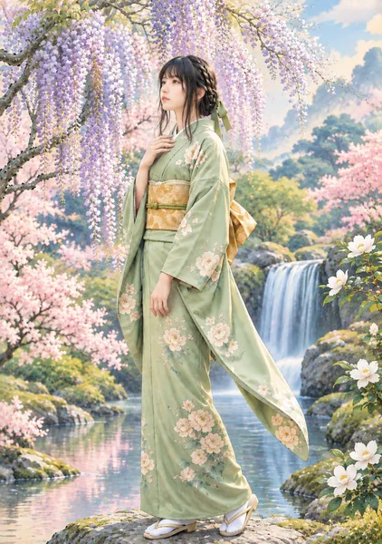 渓流のほとり　By the Mountain Stream - 日本の風