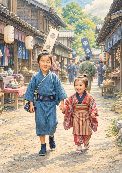 守りたくなる兄弟の笑顔　Smiles of Siblings Worth Protecting - 日本の風