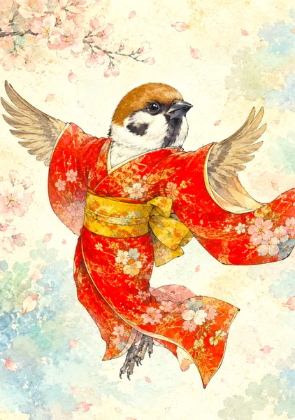 風に乗る朱衣の羽　Wings of Scarlet Riding the Breeze - 日本の風